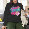 Teacher 90s Retro Colorful Teacher Of The 90s Back To School Women Crewneck Sweatshirt, 90s Teacher Sweatshirts, gift for family, gift for coworker Teacher 90s Retro Colorful Teacher Of The 90s Back To School Women Crewneck Sweatshirt, 90s Teacher Sweatshirts, gift for family, gift for coworker