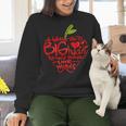 Teacher Day T Shirt Appreciation Day Apple Teach Learn Women Crewneck Sweatshirt, gift for family, gift for coworker