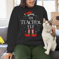 The Teacher Elf Christmas Family Matching Group Xmas Women Crewneck Sweatshirt, gift for family, gift for coworker The Teacher Elf Christmas Family Matching Group Xmas Women Crewneck Sweatshirt, gift for family, gift for coworker