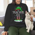 The Teacher Elf Christmas Family Matching Xmas Group For Men Women Women Crewneck Sweatshirt, gift for family, gift for coworker The Teacher Elf Christmas Family Matching Xmas Group For Men Women Women Crewneck Sweatshirt, gift for family, gift for coworker