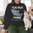 Teacher Shark Shirt Christmas Idea For Him Her Women Crewneck Sweatshirt, gift for family, gift for coworker