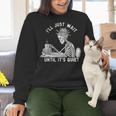 Teacher Skeleton Messy Bun I'Ll Just Wait Until Its Quiet Women Crewneck Sweatshirt, gift for family, gift for coworker Teacher Skeleton Messy Bun I'Ll Just Wait Until Its Quiet Women Crewneck Sweatshirt, gift for family, gift for coworker