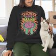 Teacher Teachers Love Brains Halloween Men Women Women Crewneck Sweatshirt, gift for family, gift for coworker