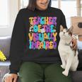 Teacher Of The Visually Impaired Blindness Awareness Women Crewneck Sweatshirt, gift for family, gift for coworker Teacher Of The Visually Impaired Blindness Awareness Women Crewneck Sweatshirt, gift for family, gift for coworker