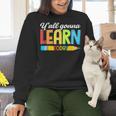 Teacher Y'All Gonna Learn Today First Day Of School Women Crewneck Sweatshirt, gift for family, gift for coworker Teacher Y'All Gonna Learn Today First Day Of School Women Crewneck Sweatshirt, gift for family, gift for coworker