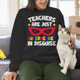 Teachers Are Just Superheroes In Disguise School Women Crewneck Sweatshirt, gift for family, gift for coworker Teachers Are Just Superheroes In Disguise School Women Crewneck Sweatshirt, gift for family, gift for coworker