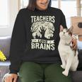 Teachers Love Brains Halloween Costume Boo Trick Teach Women Crewneck Sweatshirt, gift for family, gift for coworker Teachers Love Brains Halloween Costume Boo Trick Teach Women Crewneck Sweatshirt, gift for family, gift for coworker