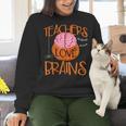 Teachers Love Brains Halloween T-Shirt For Men Women Women Crewneck Sweatshirt, gift for family, gift for coworker Teachers Love Brains Halloween T-Shirt For Men Women Women Crewneck Sweatshirt, gift for family, gift for coworker