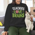 Teachers Love Brains Halloween Teacher Zombie Women Crewneck Sweatshirt, gift for family, gift for coworker Teachers Love Brains Halloween Teacher Zombie Women Crewneck Sweatshirt, gift for family, gift for coworker