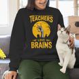Teachers Love Brains Shirt Men Women Halloween Teacher Women Crewneck Sweatshirt, gift for family, gift for coworker Teachers Love Brains Shirt Men Women Halloween Teacher Women Crewneck Sweatshirt, gift for family, gift for coworker