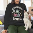 Teachers Love Brains Shirt Men Women Teacher Halloween Women Crewneck Sweatshirt, gift for family, gift for coworker Teachers Love Brains Shirt Men Women Teacher Halloween Women Crewneck Sweatshirt, gift for family, gift for coworker