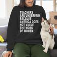 Teachers Are Underpaid Because America Does Not Value Men Women Women Crewneck Sweatshirt, gift for family, gift for coworker Teachers Are Underpaid Because America Does Not Value Men Women Women Crewneck Sweatshirt, gift for family, gift for coworker