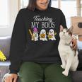 Teaching My Boos Ghost Teacher Halloween Spooky Educator Women Crewneck Sweatshirt, gift for family, gift for coworker Teaching My Boos Ghost Teacher Halloween Spooky Educator Women Crewneck Sweatshirt, gift for family, gift for coworker
