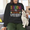 Teaching My Favorite Superheros Men Women SPED Teacher Women Crewneck Sweatshirt, gift for family, gift for coworker Teaching My Favorite Superheros Men Women SPED Teacher Women Crewneck Sweatshirt, gift for family, gift for coworker