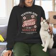 Teaching Kids About Jesus Is My Ministry Christian Teacher Women Crewneck Sweatshirt, gift for family, gift for coworker Teaching Kids About Jesus Is My Ministry Christian Teacher Women Crewneck Sweatshirt, gift for family, gift for coworker