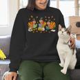 Turkey Reading Books Fall Thanksgiving Teacher Student Women Crewneck Sweatshirt, gift for family, gift for coworker Turkey Reading Books Fall Thanksgiving Teacher Student Women Crewneck Sweatshirt, gift for family, gift for coworker