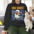 Van Ghost Art Teacher Halloween Van Gogh Starry Night Women Crewneck Sweatshirt, gift for family, gift for coworker