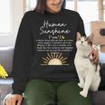 Vintage Human Sunshine Definition Teachers Mom Boss Women Women Crewneck Sweatshirt, gift for family, gift for coworker