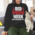 We Wear Red For Red Ribbon Week Awareness Mothers Teachers Women Crewneck Sweatshirt, gift for family, gift for coworker We Wear Red For Red Ribbon Week Awareness Mothers Teachers Women Crewneck Sweatshirt, gift for family, gift for coworker