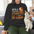 Will Trade Students For Candy Halloween Costume Teacher Women Crewneck Sweatshirt, gift for family, gift for coworker Will Trade Students For Candy Halloween Costume Teacher Women Crewneck Sweatshirt, gift for family, gift for coworker