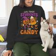 Will Trade Students For Candy Shirt Fun Candy Corn Teacher Women Crewneck Sweatshirt, gift for family, gift for coworker Will Trade Students For Candy Shirt Fun Candy Corn Teacher Women Crewneck Sweatshirt, gift for family, gift for coworker
