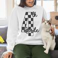 Checkered Fourth Grade Back To School Teachers Students Women Crewneck Sweatshirt, gift for family, gift for coworker Checkered Fourth Grade Back To School Teachers Students Women Crewneck Sweatshirt, gift for family, gift for coworker