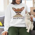 Chihuahua 100 Days Of School Rainbow Glasses Teacher Women Crewneck Sweatshirt, gift for family, gift for coworker Chihuahua 100 Days Of School Rainbow Glasses Teacher Women Crewneck Sweatshirt, gift for family, gift for coworker