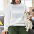 College Ruled Lined Paper Student Teacher Professor Costume Women Crewneck Sweatshirt, gift for family, gift for coworker