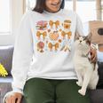 Coquette Bow Teacher Thanksgiving Fall Autumn Girls Women Women Crewneck Sweatshirt, gift for family, gift for coworker Coquette Bow Teacher Thanksgiving Fall Autumn Girls Women Women Crewneck Sweatshirt, gift for family, gift for coworker