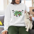Creepin It Real Monster School Preschool Teacher Halloween Women Crewneck Sweatshirt, gift for family, gift for coworker