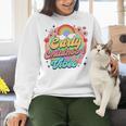 Daycare Teacher Daycare Provider Early Childhood Vibes Women Crewneck Sweatshirt, gift for family, gift for coworker