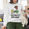 Electricity Explained Physics Nerd I Teacher School Women Crewneck Sweatshirt, gift for family, gift for coworker