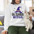 ESL Teacher Witch Halloween Matching Group Costume Women Crewneck Sweatshirt, Esl Teacher Sweatshirts, gift for family, gift for coworker