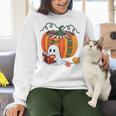 Fall Book Pumpkin Books Ghost Reading Halloween Teacher Women Crewneck Sweatshirt, gift for family, gift for coworker Fall Book Pumpkin Books Ghost Reading Halloween Teacher Women Crewneck Sweatshirt, gift for family, gift for coworker
