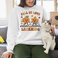 Fall In Love With Learning Teacher Student Autumn Pumpkin Women Crewneck Sweatshirt, gift for family, gift for coworker Fall In Love With Learning Teacher Student Autumn Pumpkin Women Crewneck Sweatshirt, gift for family, gift for coworker