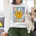 Fifth Grade Team Teachers Boys Girls Retro Smile 5th Grade Women Crewneck Sweatshirt, gift for family, gift for coworker