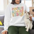 Fourth Grade Vibes Hello Team 4th Grade Teacher Kids Retro Women Crewneck Sweatshirt, 4th Grade Teacher Sweatshirts, gift for family, gift for coworker Fourth Grade Vibes Hello Team 4th Grade Teacher Kids Retro Women Crewneck Sweatshirt, 4th Grade Teacher Sweatshirts, gift for family, gift for coworker