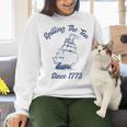Fun 4th Of July Spilling The Tea Since 1773 History Teacher Women Crewneck Sweatshirt, History Teacher Sweatshirts, gift for family, gift for coworker Fun 4th Of July Spilling The Tea Since 1773 History Teacher Women Crewneck Sweatshirt, History Teacher Sweatshirts, gift for family, gift for coworker
