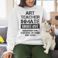 Halloween Art Teacher Prisoner Costume Women Crewneck Sweatshirt, gift for family, gift for coworker Halloween Art Teacher Prisoner Costume Women Crewneck Sweatshirt, gift for family, gift for coworker