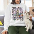 Halloween Skeleton Teacher I'Ll Just Wait Until It's Quiet Women Crewneck Sweatshirt, gift for family, gift for coworker Halloween Skeleton Teacher I'Ll Just Wait Until It's Quiet Women Crewneck Sweatshirt, gift for family, gift for coworker