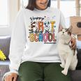 Happy First Day Of School PE Teacher Life Back To School Women Crewneck Sweatshirt, Pe Teacher Sweatshirts, gift for family, gift for coworker Happy First Day Of School PE Teacher Life Back To School Women Crewneck Sweatshirt, Pe Teacher Sweatshirts, gift for family, gift for coworker
