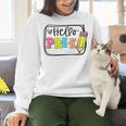 Hello Pre-K Team Preschool Teacher Kids Back To School Women Crewneck Sweatshirt, gift for family, gift for coworker