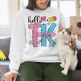 Hello TK Transitional Kindergarten Back To School Teacher Women Crewneck Sweatshirt, gift for family, gift for coworker Hello TK Transitional Kindergarten Back To School Teacher Women Crewneck Sweatshirt, gift for family, gift for coworker