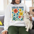 Leer Es Poder Cute Floral Boho Spanish Teacher Reading Women Crewneck Sweatshirt, gift for family, gift for coworker Leer Es Poder Cute Floral Boho Spanish Teacher Reading Women Crewneck Sweatshirt, gift for family, gift for coworker