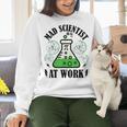Mad Scientist Science Teacher Halloween Costume Teen Girls Women Crewneck Sweatshirt, Science Teacher Sweatshirts, gift for family, gift for coworker