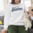 PE Teacher Cute Vintage Graphic Physical Education Teacher Women Crewneck Sweatshirt, Pe Teacher Sweatshirts, gift for family, gift for coworker
