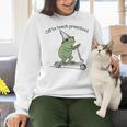Pre K Grade Teacher Frog Back To School Preschool Women Crewneck Sweatshirt, gift for family, gift for coworker