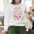 Preschool Pre-K Is My Jam Strawberry Girl Teacher Kids Women Crewneck Sweatshirt, gift for family, gift for coworker