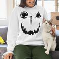 Pumpkin Artist Halloween Art Teacher Women Crewneck Sweatshirt, gift for family, gift for coworker Pumpkin Artist Halloween Art Teacher Women Crewneck Sweatshirt, gift for family, gift for coworker