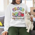 Retro Proud To Teach Multilingual Learners English Teacher Women Crewneck Sweatshirt, English Teacher Sweatshirts, gift for family, gift for coworker
